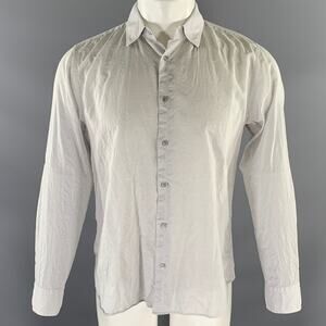 JIL SANDER Size M Grey Cotton Button Up Long Sleeve Shirt